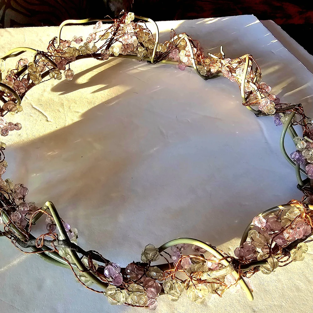 PartyLite Cream Candle with Pink and Gold Accents - Picture 5 of 9